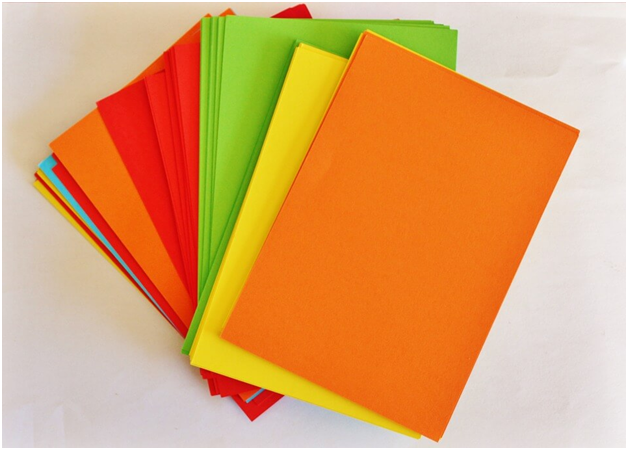 Paper in different colours